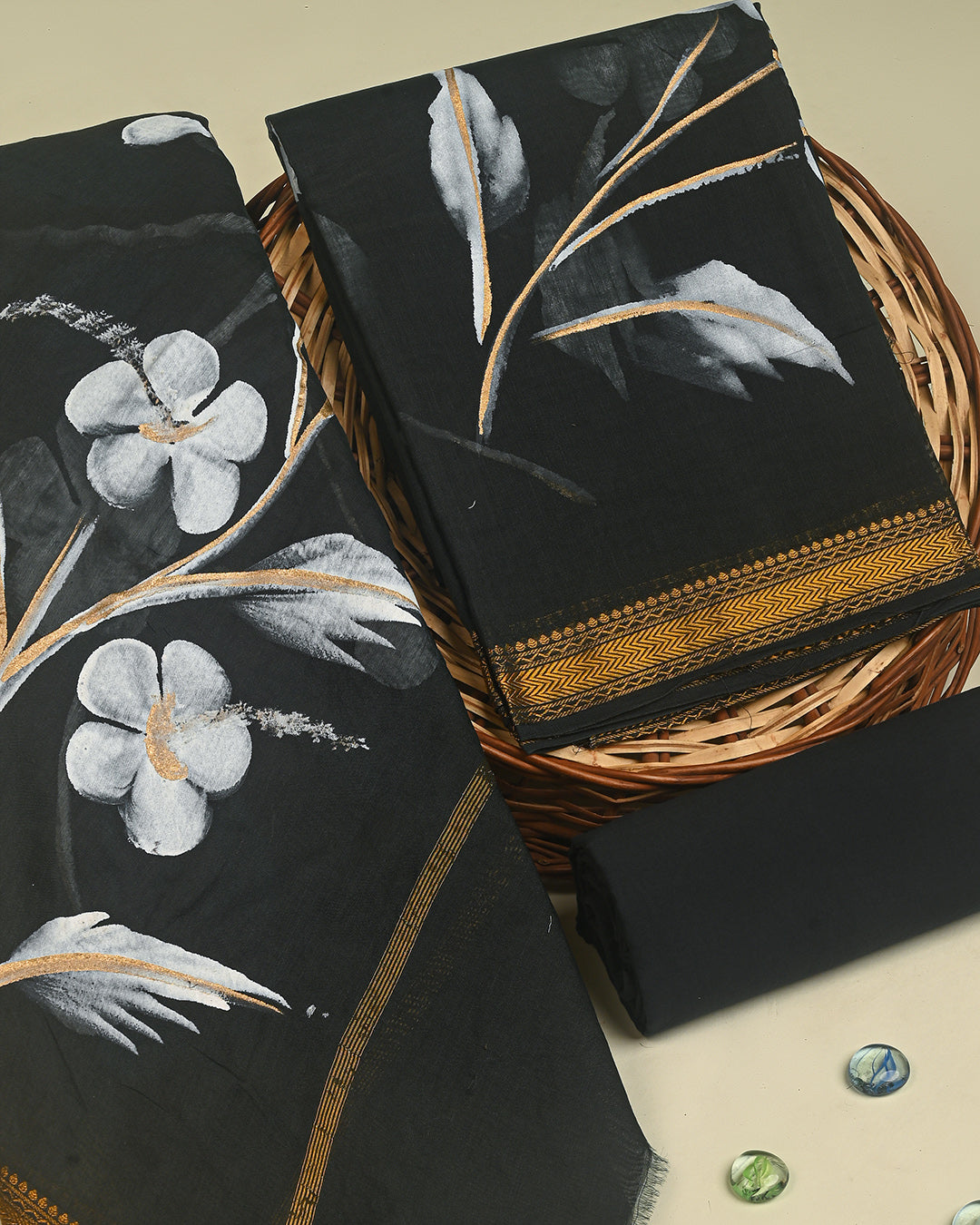 Premium Bagru Print Maheshwari Silk Suit Set (EAMAHMA24)