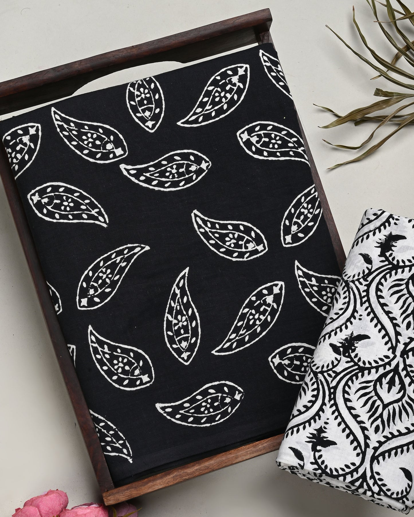 Traditional Sanganeri Printed Cotton Suit Top And Bottom Set (EATB12)