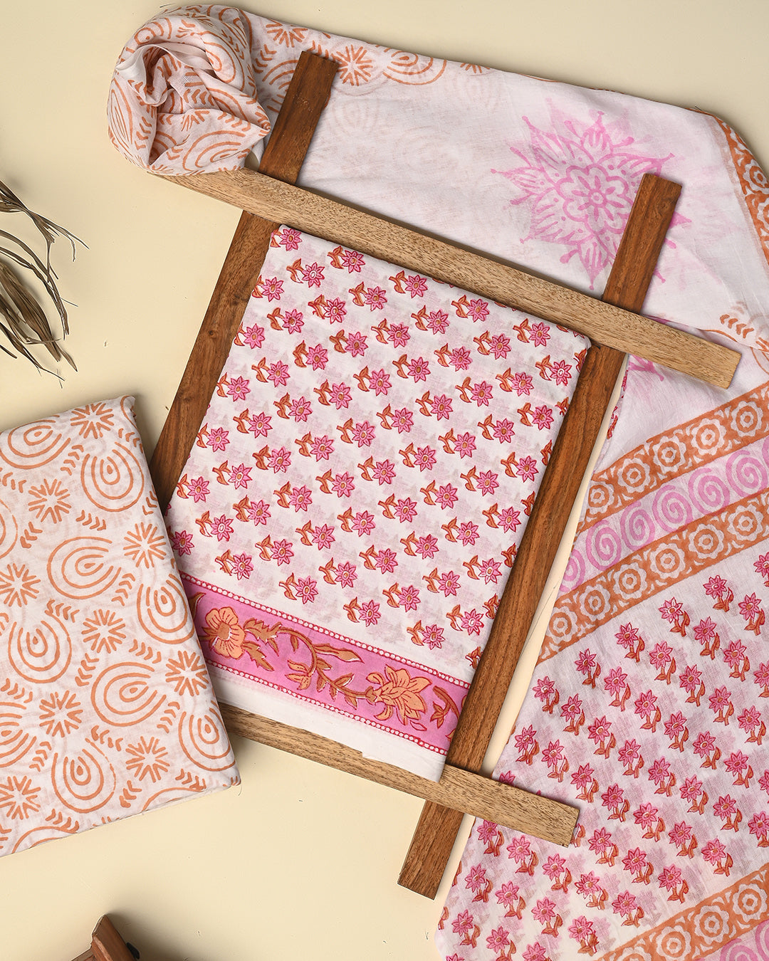 New Pink Cotton Suit With Cotton Dupatta EACOTMU28