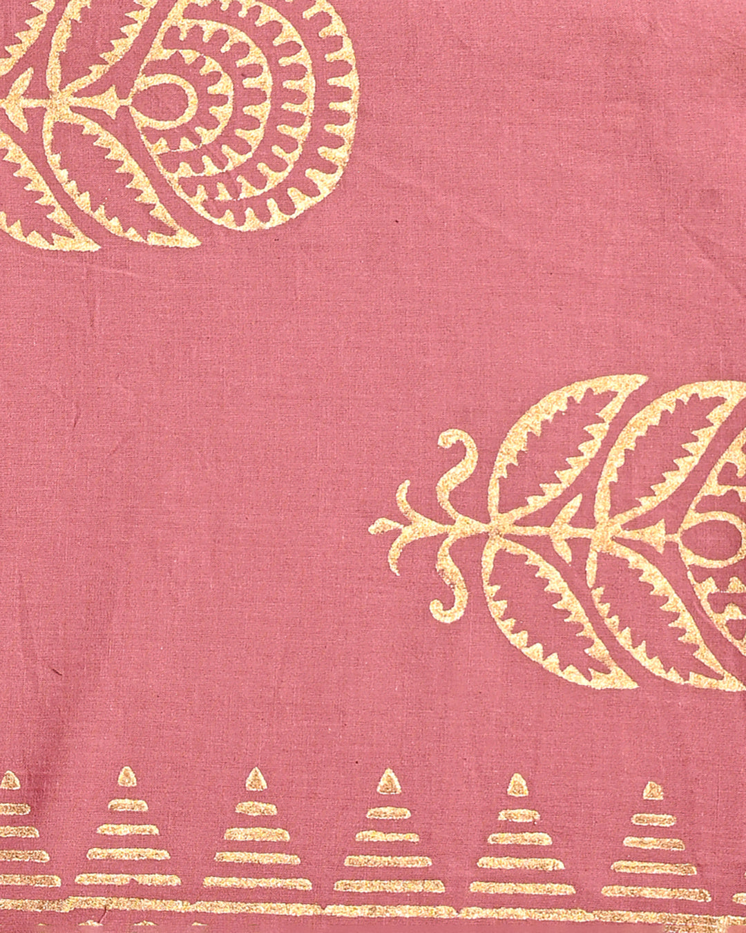 New  Pink Discharge Cotton Suit With Cotton Dupatta(EACOTMU43)
