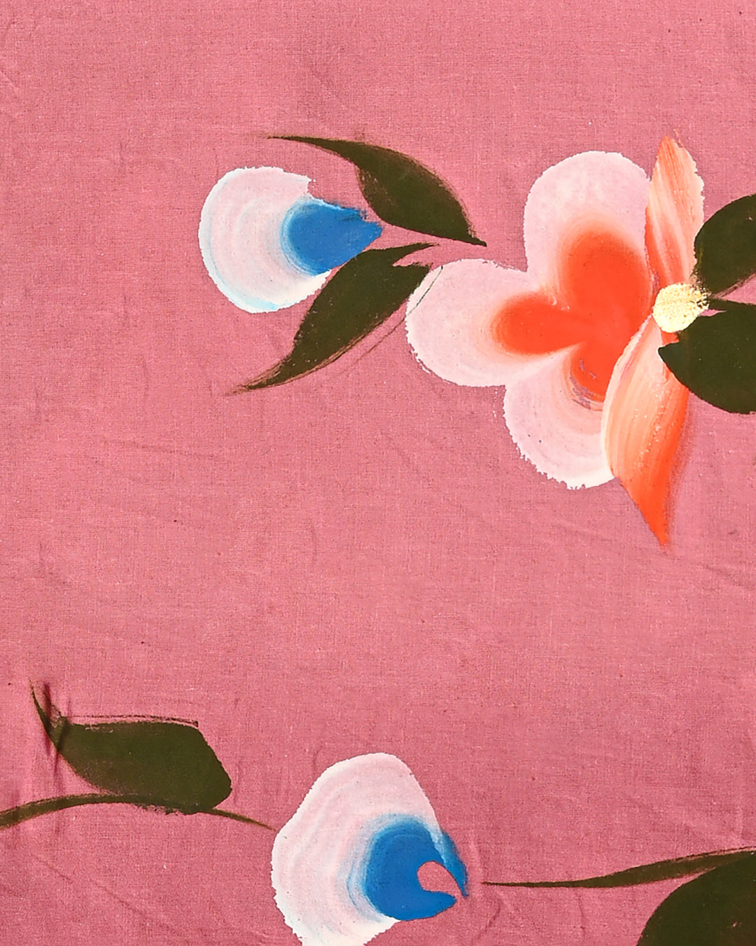 New Pink  Floral Hand Block Printed Cotton Suit With Cotton Dupatta(EACOTMU62)