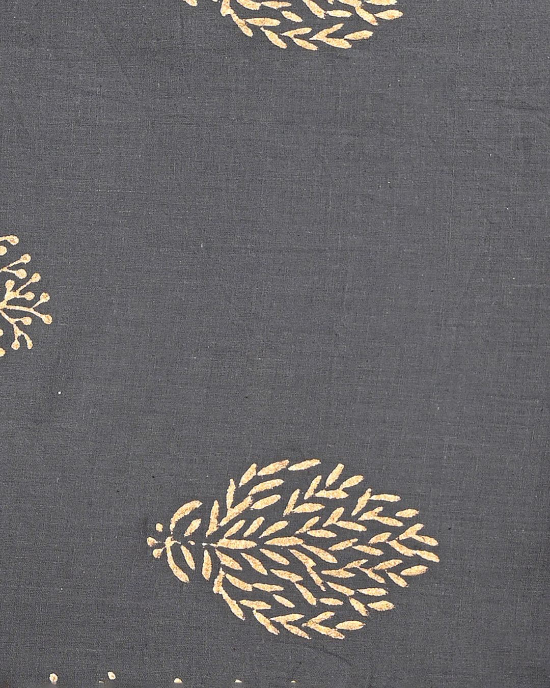 Premium Grey Golden Print Cotton Suit With Cotton Dupatta(EACOTMU42)