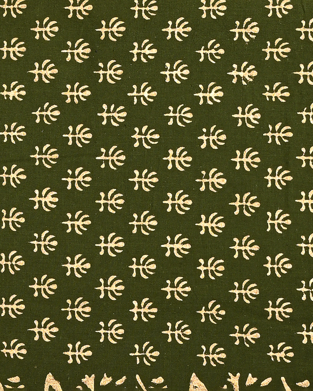 Exclusive Dark Green  Cotton Suit With Cotton Dupatta(EACOTMU45)