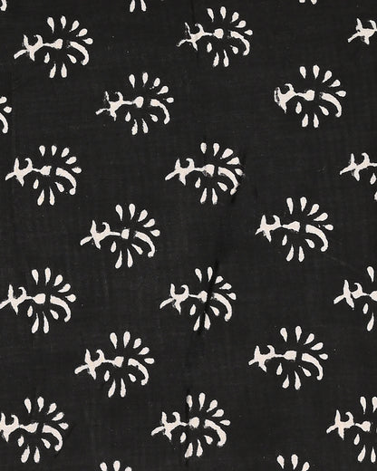 Premium Black and White Cotton Suit With Chiffon Dupatta (EACOTCH68)