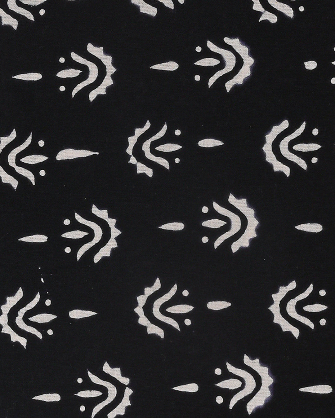 Premium Black and White Sanganeri Print  Cotton Suit With Kota Doria Dupatta (EACOTKO52)