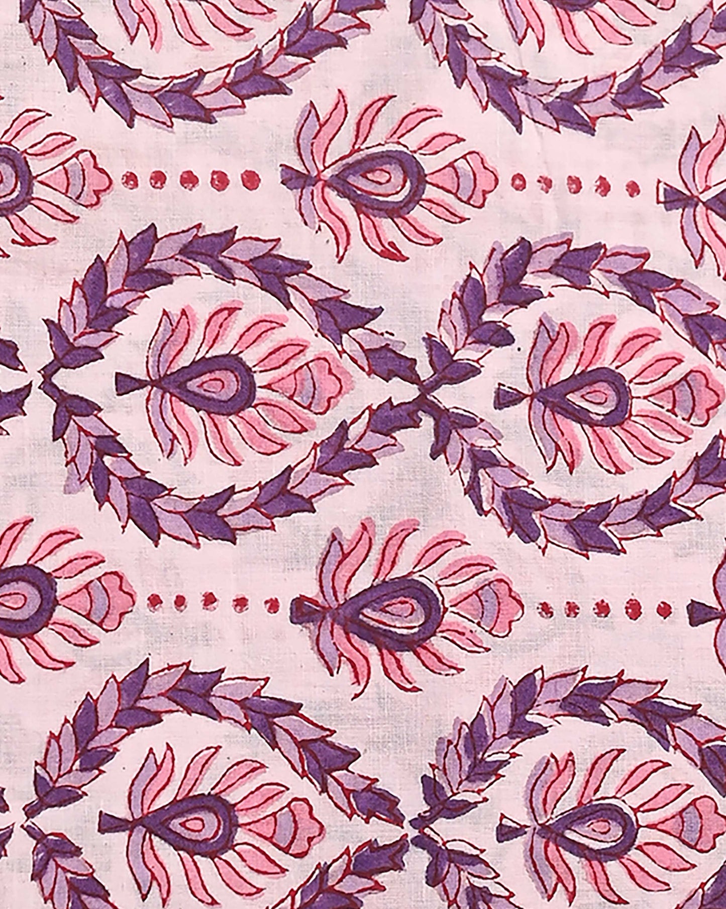 Trendy Pink Hand Block Printed Cotton Suit With Cotton Dupatta (BSCOTMU11)