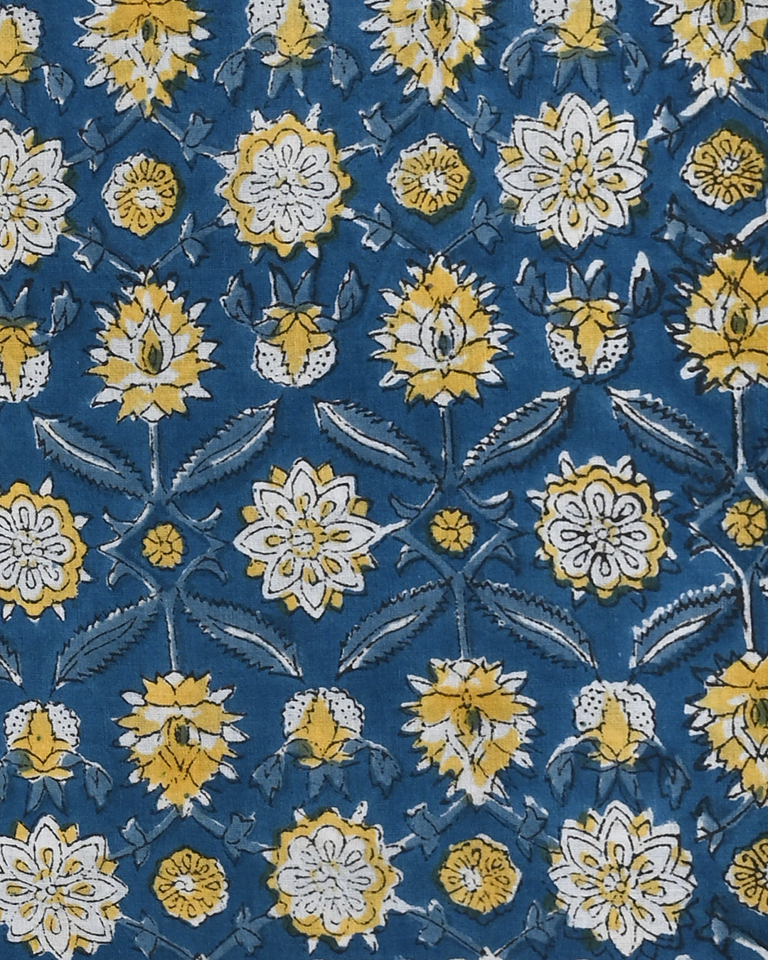 Designer Blue and White  Sanganeri Print Cotton Suit With Cotton Dupatta EACOTMU16