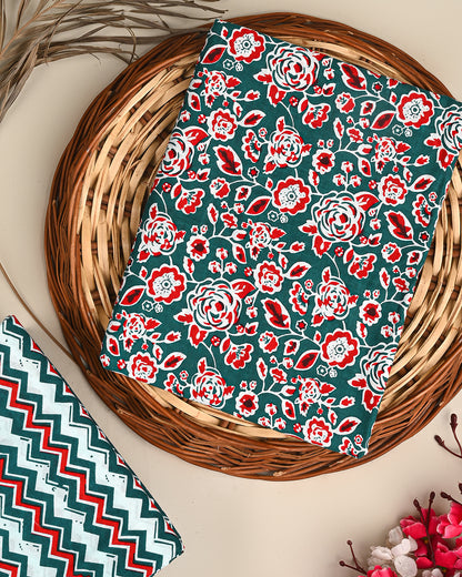 Premium Sanganeri Printed Cotton Suit Top And Bottom Set (BSTB29)