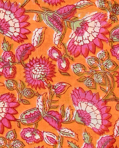 Premium Sanganeri Printed Cotton Suit Top And Bottom Set (BSTB82)