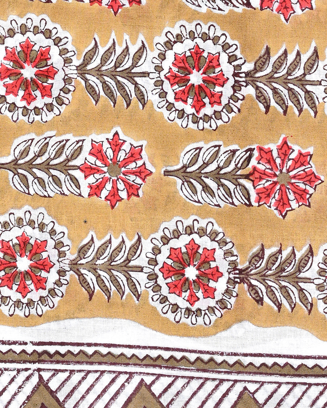 Elegant Hand Block Sanganeri Printed Cotton Suit Top And Bottom Set (BSTB106)