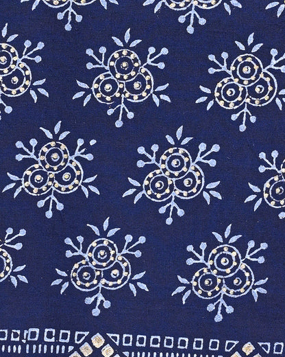New Elegant Hand Block Print Cotton Suit Top And Bottom Set (BSTB104)