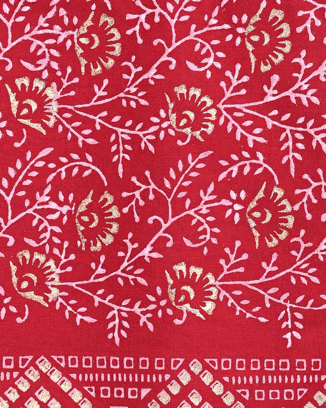 New Elegant Hand Block Print Cotton Suit Top And Bottom Set (BSTB100)