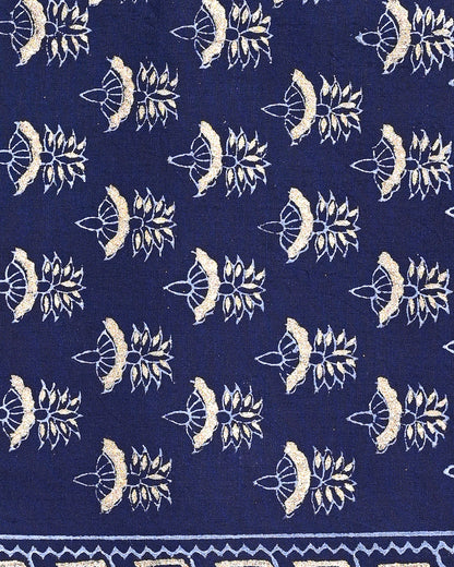 New Elegant Hand Block Print Cotton Suit Top And Bottom Set (BSTB101)