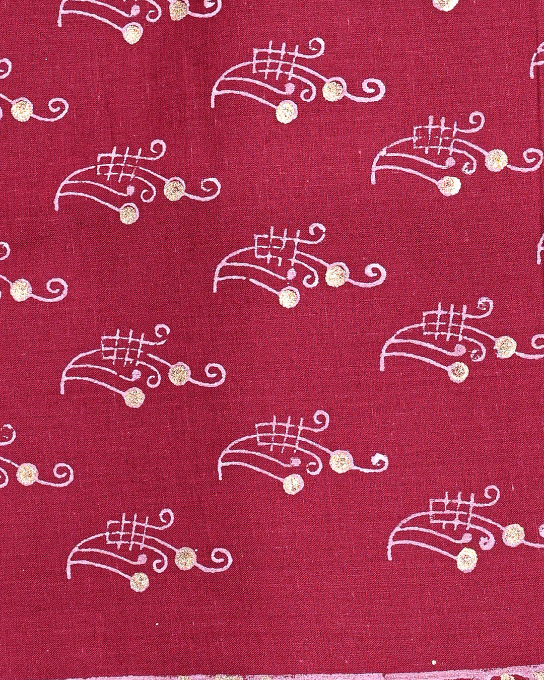 Exclusive Hand Block Print Cotton Suit Top And Bottom Set (BSTB113)