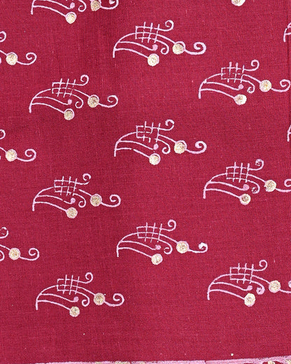 Exclusive Hand Block Print Cotton Suit Top And Bottom Set (BSTB113)