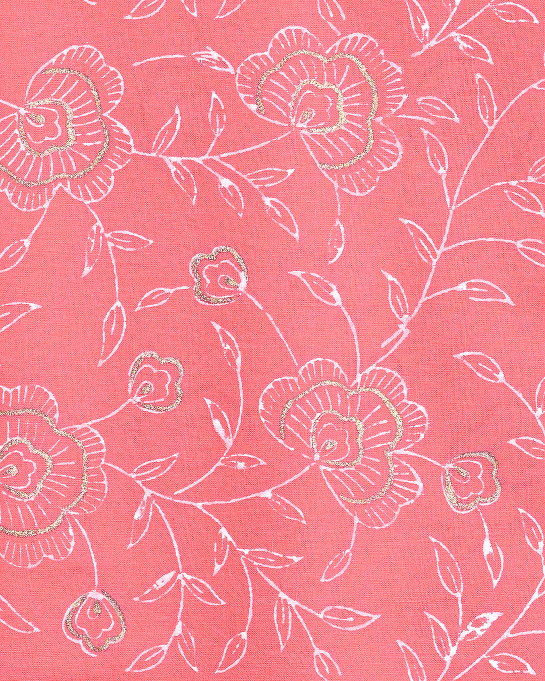 Traditional Hand Block Print Cotton Suit Top And Bottom Set (BSTB97)