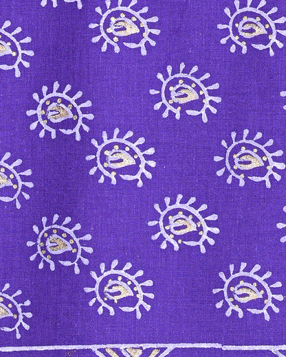 Traditional Hand Block Print Cotton Suit Top And Bottom Set (BSTB98)