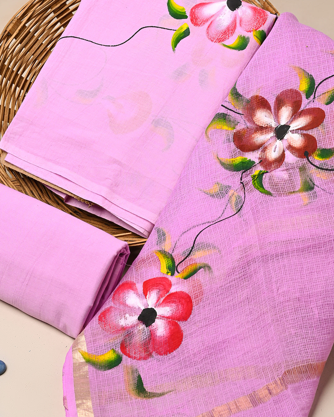 Exclusive Hand Painted Cotton Suit With Kota Dupatta (BSCOTKO125)