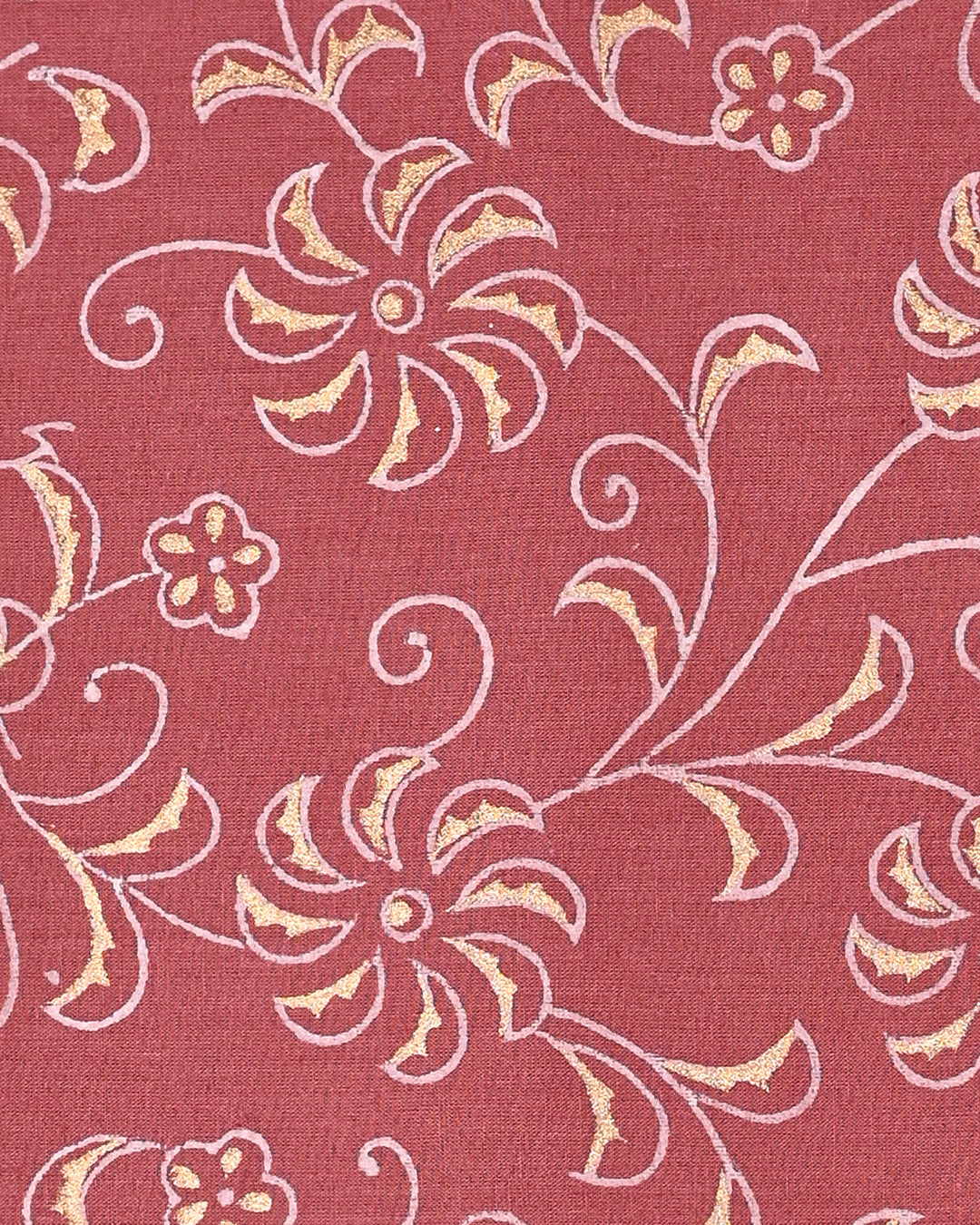 Premium Khadi Gold Printed Cotton Suit With Chiffon Dupatta (BSCOTCH110)