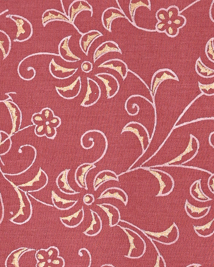 Premium Khadi Gold Printed Cotton Suit With Chiffon Dupatta (BSCOTCH110)