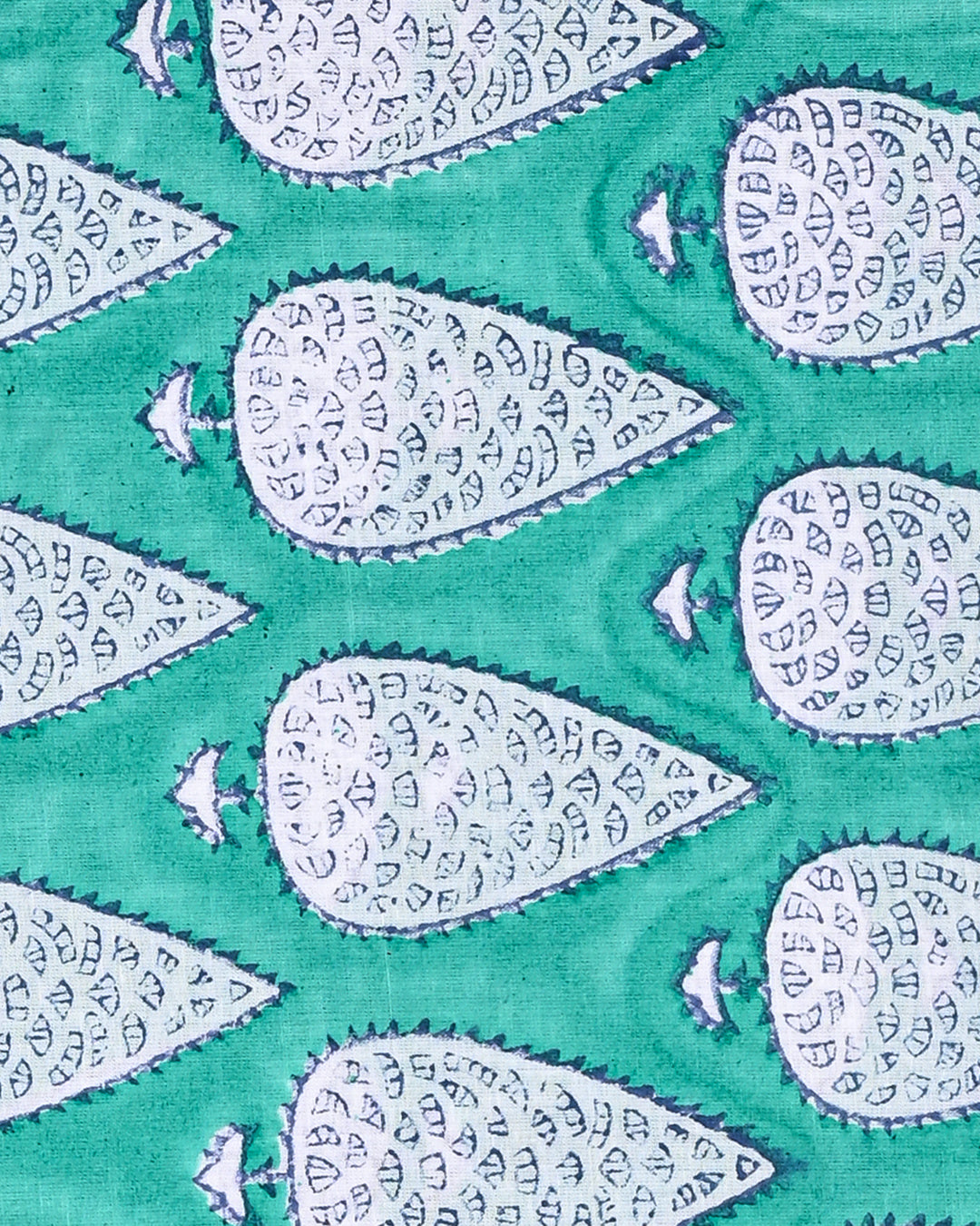 Exclusive Green Discharge Print Cotton Suit With Kota Dupatta EACOTKO45