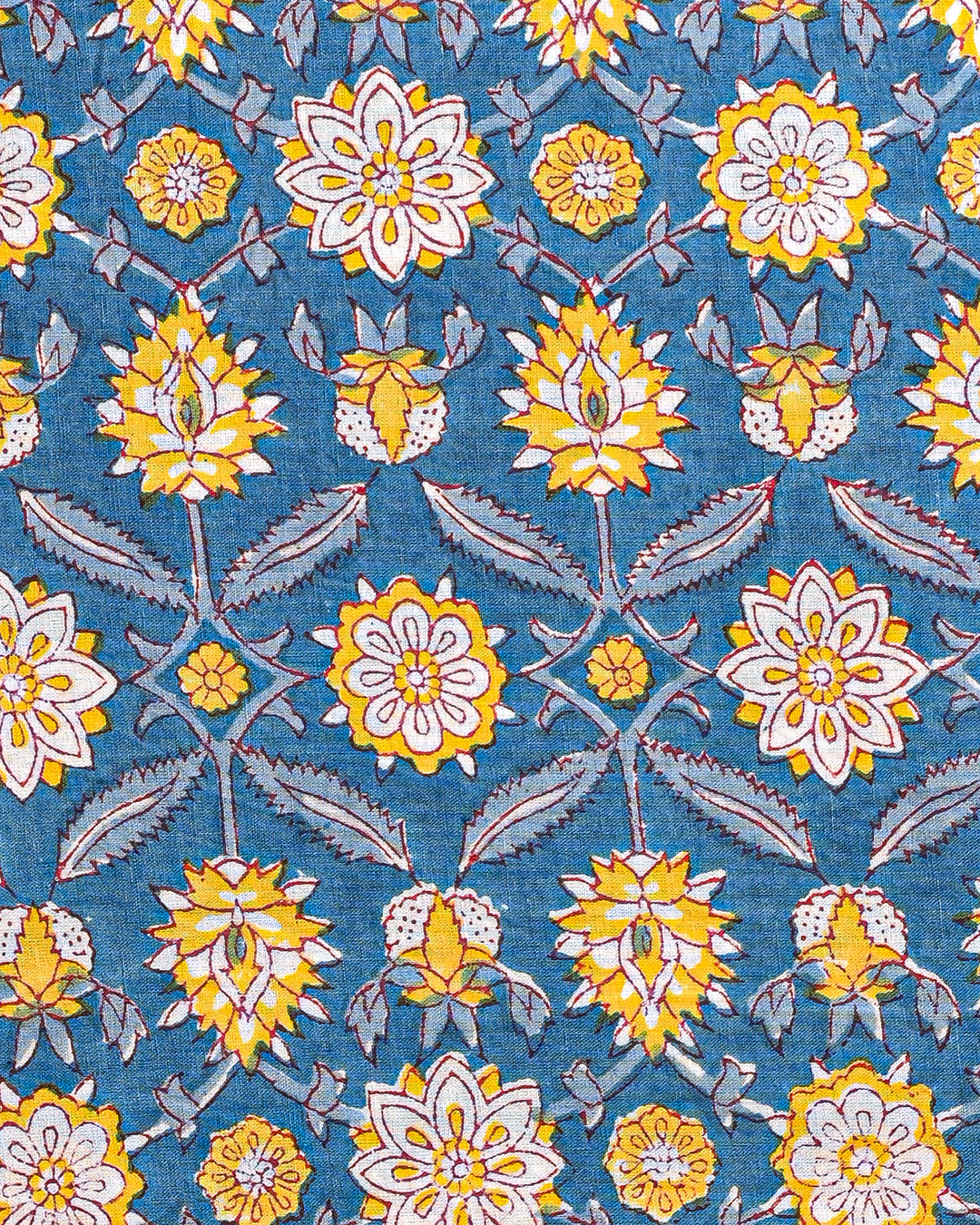 Designer Blue and White  Sanganeri Print Cotton Suit With Cotton Dupatta EACOTMU25